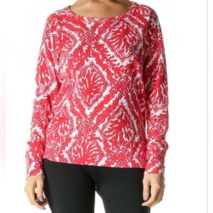 Lilly Pulitzer White Kingsley Island Coral Reef Madness Terry Shirt  Med…